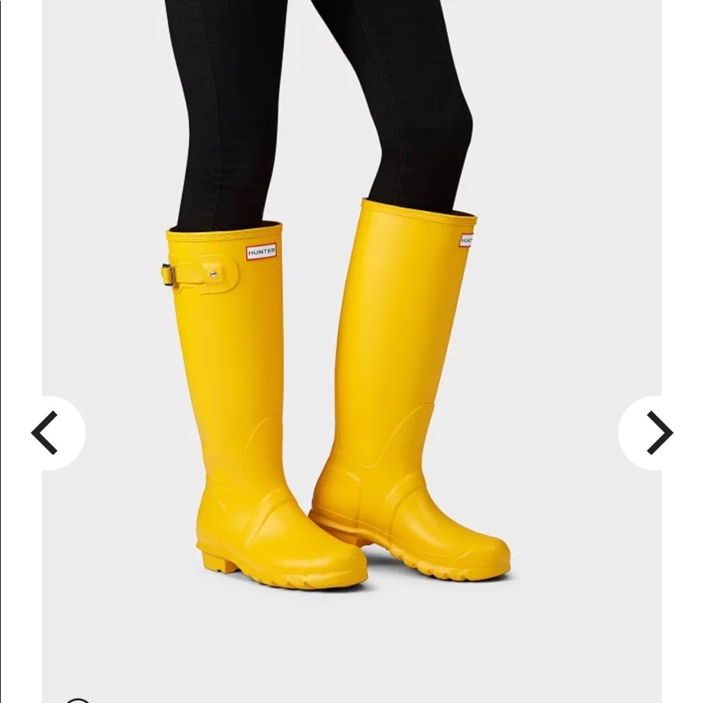 Hunter Tall Rain Boots: Yellow